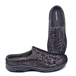 Easy Spirit Women's Travel Time Athletic Clog Mule Leopard Print Shoe Size 11M